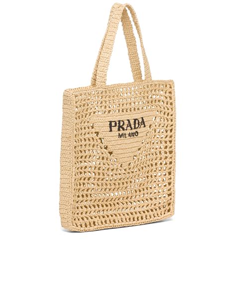 Prada Raffia Tote Bag 